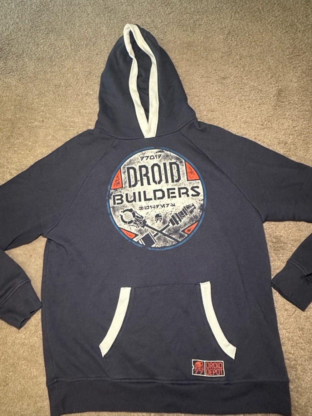 Star Wars Galaxy's Edge Disney Parks Droid Depot Builders Hooded Sweatshirt L